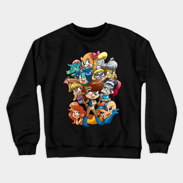 Power ladies Crewneck Sweatshirt by Zorilita